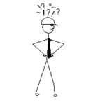 Puzzled cartoon Engineer looking at the list of Engineering Odd Bits